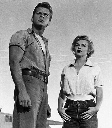 Monroe with Keith Andes in Clash by Night (1952). The film allowed Monroe to display more of her acting range in a dramatic role