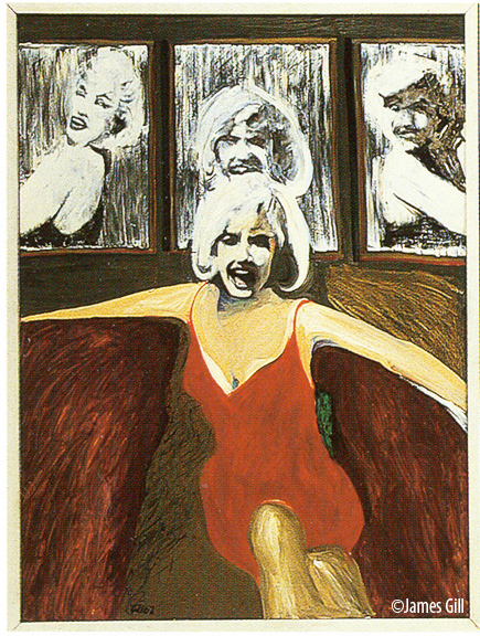 Left panel from pop artist James Gill's painting Marilyn Triptych (1962)